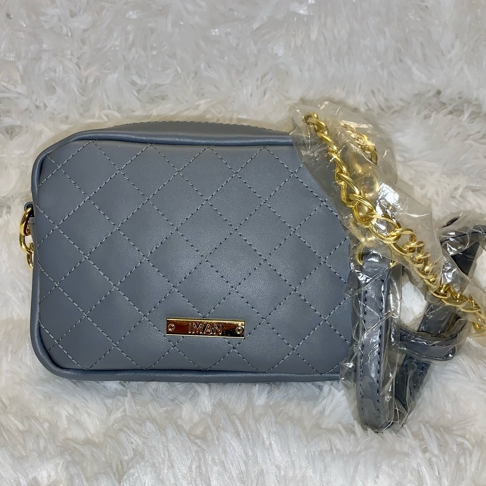 Iman Small Leather Crossbody Bag